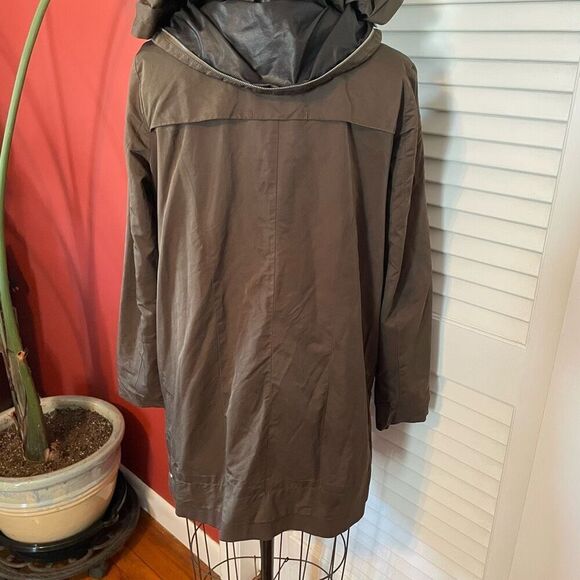 ZARA BASIC | olive green utility jacket with removable hood S - Picture 8 of 16
